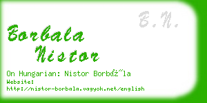 borbala nistor business card